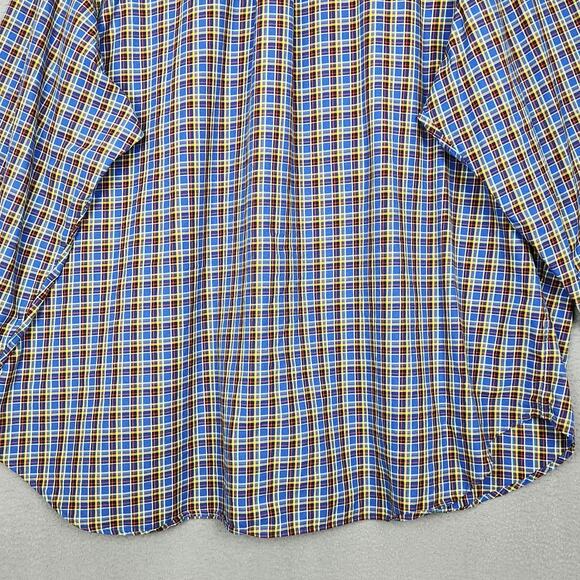 Ralph Lauren Shirt Mens 3XB Big Blue Plaid Classic Fit Button Down Long Sleeve - Picture 9 of 16